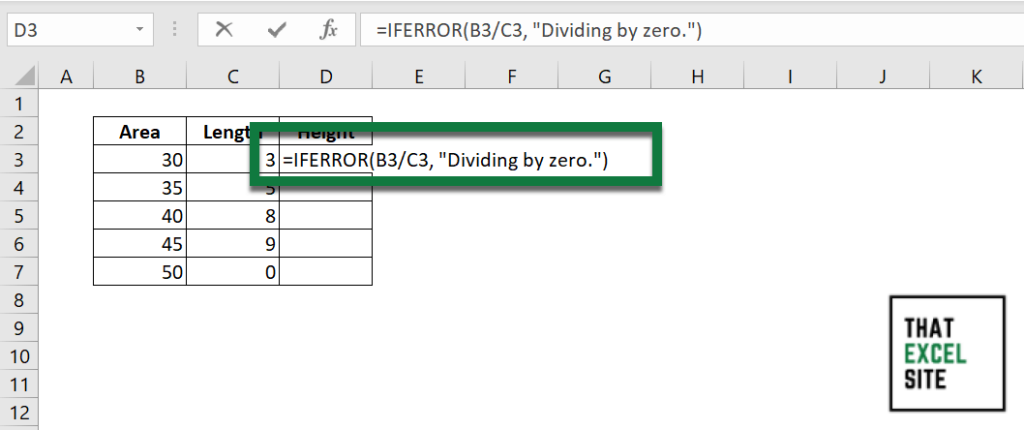 Excel #DIV/0 Error: What It Means And How To Fix It - That Excel Site