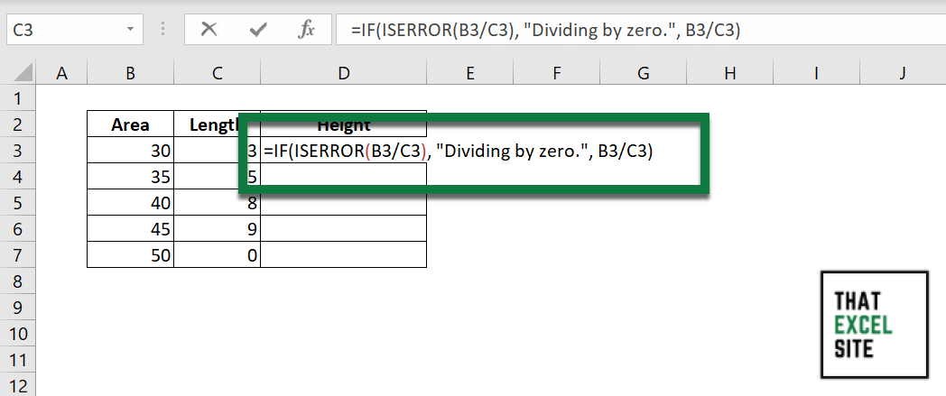 Excel #DIV/0 Error: What It Means and How to Fix it - That Excel Site