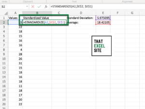 How to Normalize and Standardize Data in Excel - That Excel Site