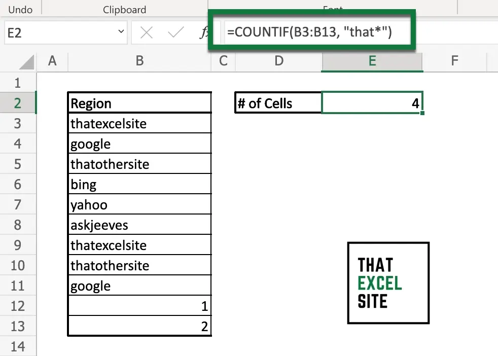Count Cells That Start With Specific Text in Excel