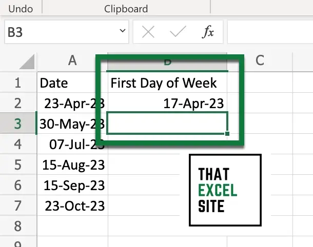 How the WEEKDAY() function calculated a Monday week start date