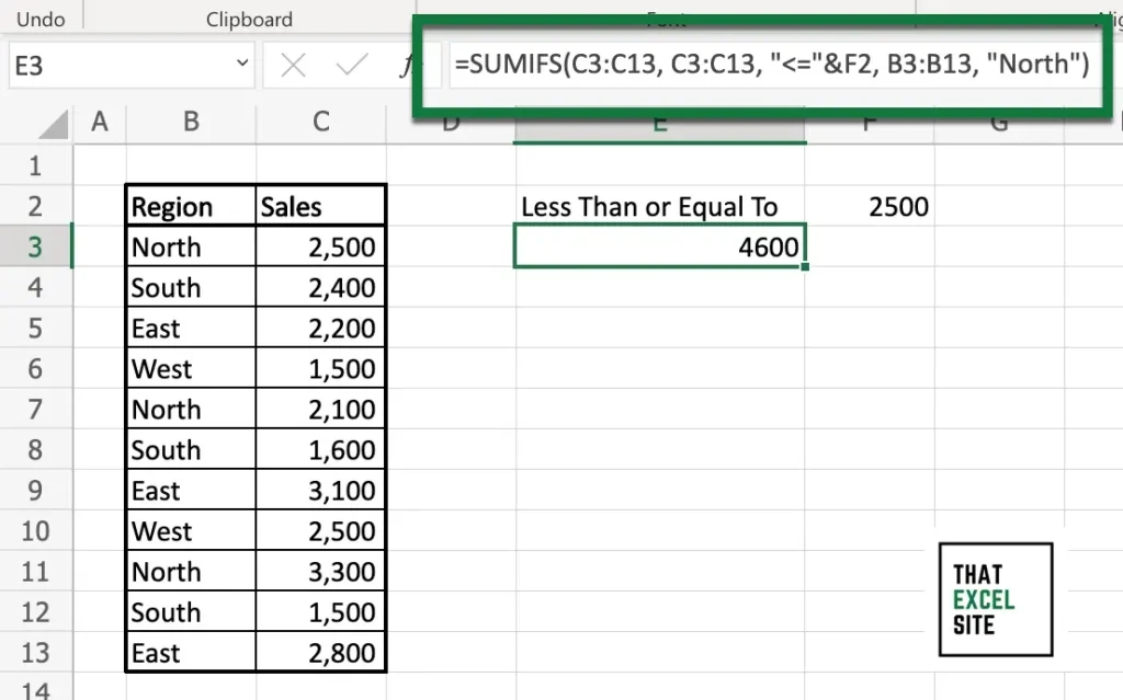 How to Use Excel SUMIF() with Less Than or Equal to and Another Condition