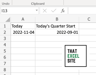 How to get the current quarter's start date