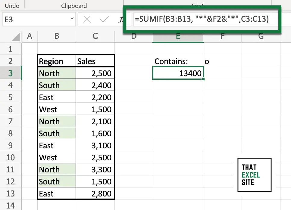 How to use Excel SUMIF() with partial text