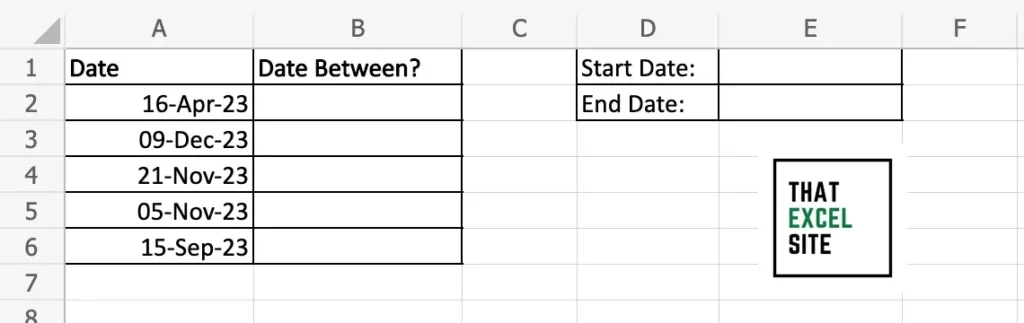 How To Check If A Date Is Between Two Dates In Excel That Excel Site